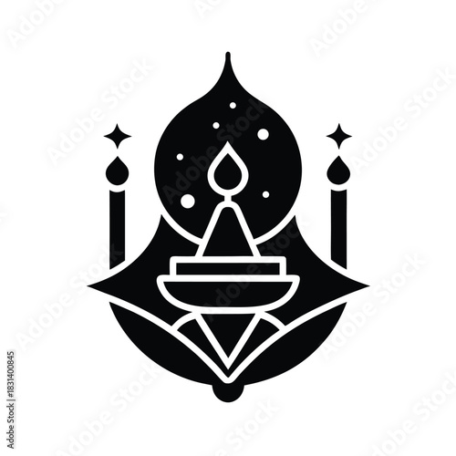 Night Ritual Vector Illustration