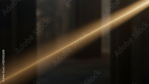 Wallpaper Mural Golden Light Beam Illuminating a Dark Space with Dynamic Energy. Torontodigital.ca