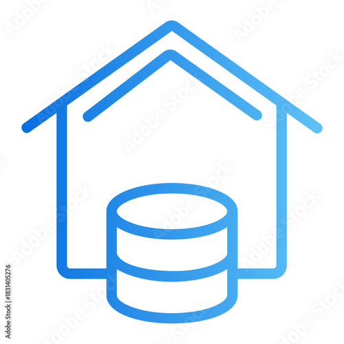 Data warehouse Line Gradient Icon