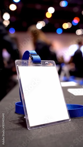 Clipboard on table with defocused lights in background, checklist and event registration concept, vertical 9:16 social media background