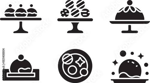 Cookie Tray vector illustration black silhouette here white color is the transparent, background color