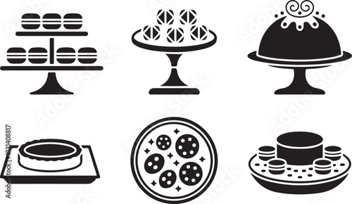 Cookie Tray vector illustration black silhouette here white color is the transparent, background color