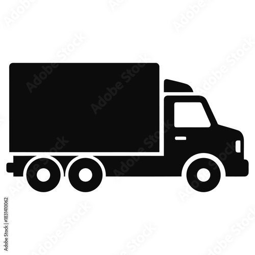 Delivery Truck Vector Icon Illustration for Transportation and Logistics Services