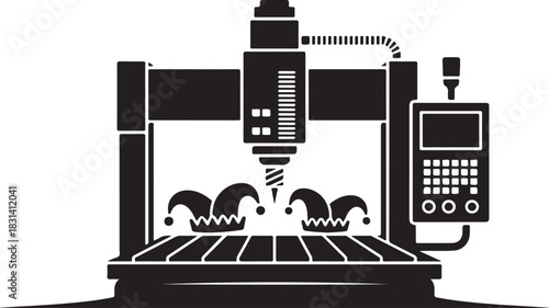 Industrial machine crafting festive holiday hats with precision and automation