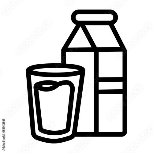 milk Line Icon