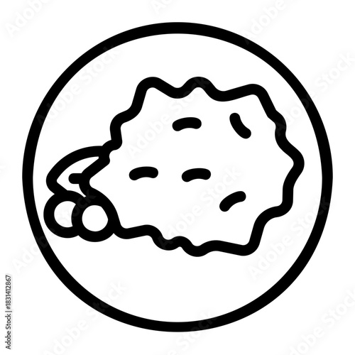 scrambled eggs Line Icon