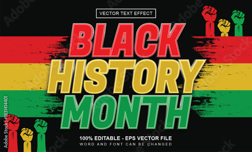 black history month text effect