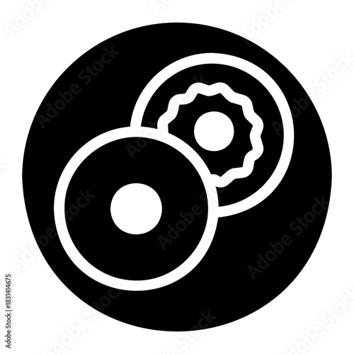 bagel cream Solid icon