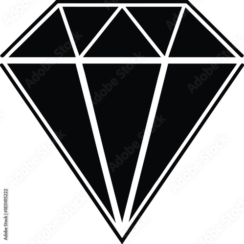 Diamond icon graphic isolated on white background