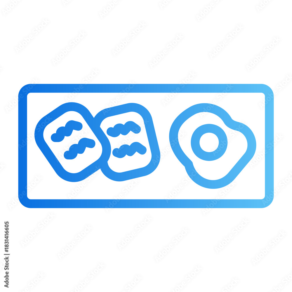 Obraz premium potatoes breakfast Line Gradient Icon