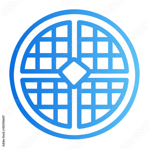 waffles Line Gradient Icon