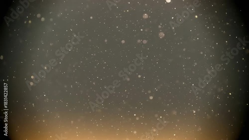Bokeh Lights And Dust Particles In Dark Background