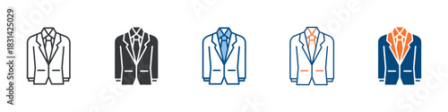 Suit Icon Set Multiple Style Collection 