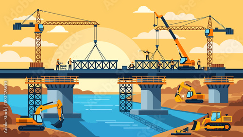 An adorable playful golden retriever puppy sits on a lush green lawn surrounded by vibrant dandelions at sunrise