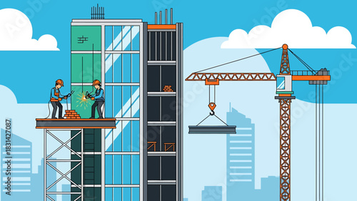 An adorable playful golden retriever puppy sits on a lush green lawn surrounded by vibrant dandelions at sunrise