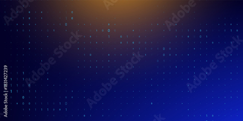 Blue Binary Data Software Programming Code Background. Random Parts of Program Code. Digital Data Technology Concept. 1 0 Machine Code