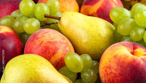 Fototapeta Naklejka Na Ścianę i Meble -  Assorted fresh fruits closeup.