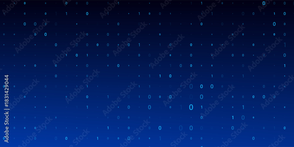 Obraz premium Blue Binary Data Software Programming Code Background. Random Parts of Program Code. Digital Data Technology Concept. 1 0 Machine Code.