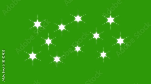Wallpaper Mural Twinkle star sparkle animation with white stars, glitter FX bursts, twinkle motion overlays, particle shine trails, magical cosmic glow, dreamy particles, and seamless 4K green screen video Torontodigital.ca