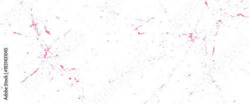 Vector pink grunge ink splatter texture scratch background 
