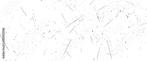 Vector black and white dirty grainy and scratches scattered grey speckles and diagonal scratch