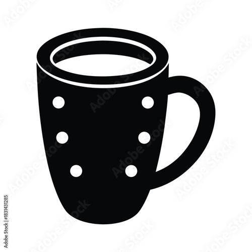 Coffee Mug With Handle Icon Vector Illustration