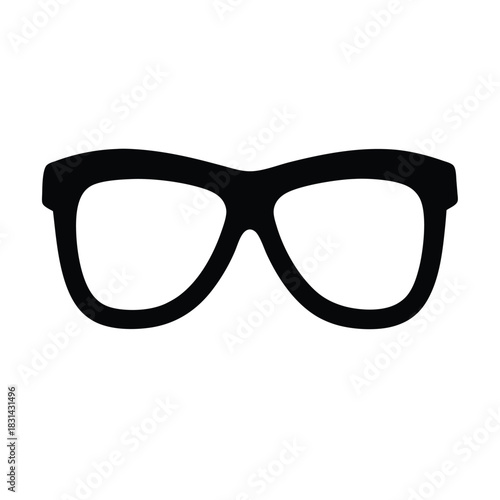 Eyeglasses Thick Frame Icon Vector Illustration