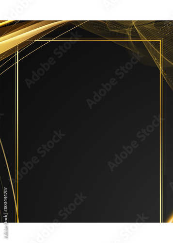 Luxury gold and black background vector invitation card. Design card template for wedding, birthday, party, celebration, birthday. Save the date, greeting card, poster