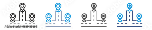 destinations  icon set multiple style