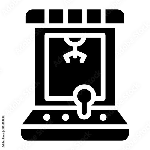 claw machine glyph icon