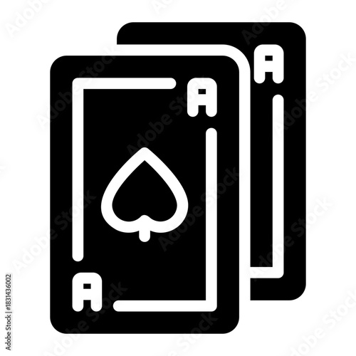 poker glyph icon