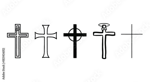 Diverse Christian Crosses - A Symbol of Faith and Spirituality.