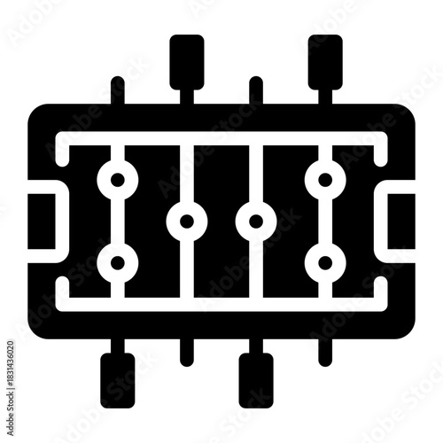 table soccer glyph icon