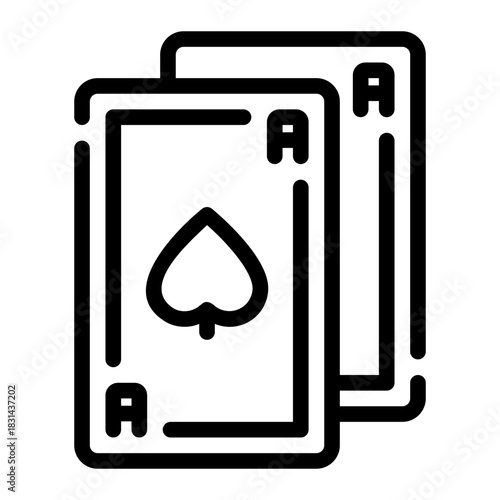 poker line icon