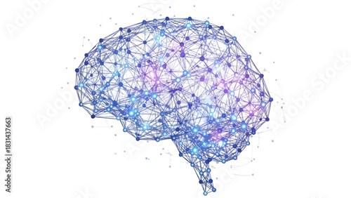 Innovative brain network concept for science, technology, and medical visualization, conveying artificial intelligence and neural connections perfectly
