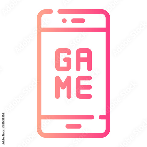 mobile gaming gradient icon