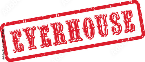 Everhouse Red Vintage Rubber Stamp Impression for Real Estate and Home Ownership