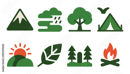 Camping And Summer Outdoor Adventure Activities In Forest Mountain Nature