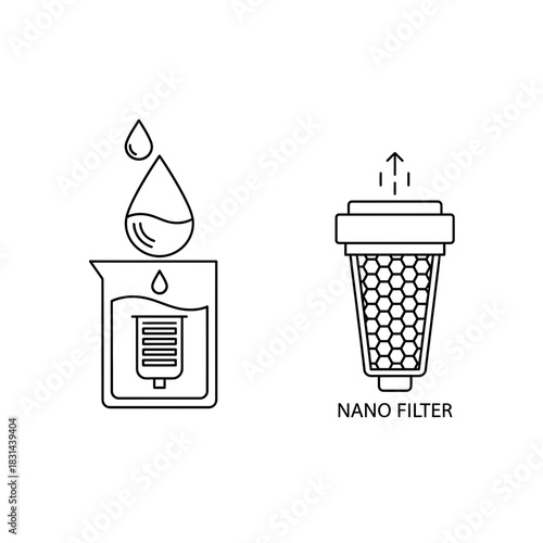 Innovative water purification process demonstrating nano filter technology for clean drinking water solutions