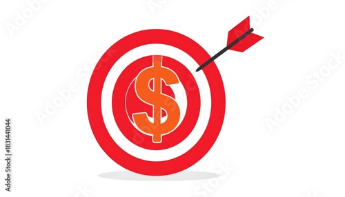 Dollar sign Bullseye Target.