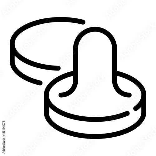 air hockey line icon