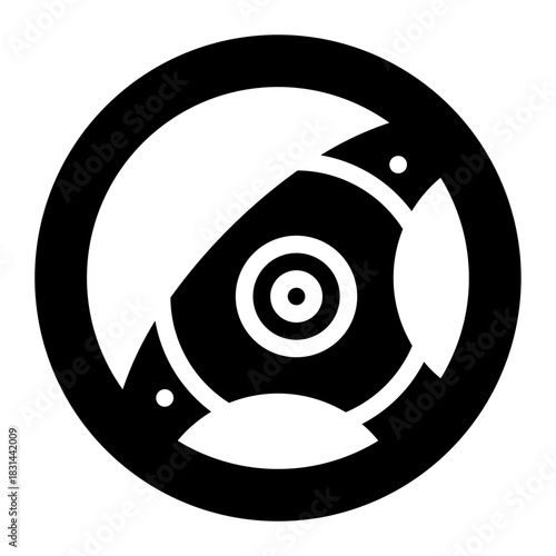 steering wheel glyph icon