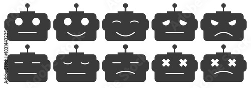 Robot icon set