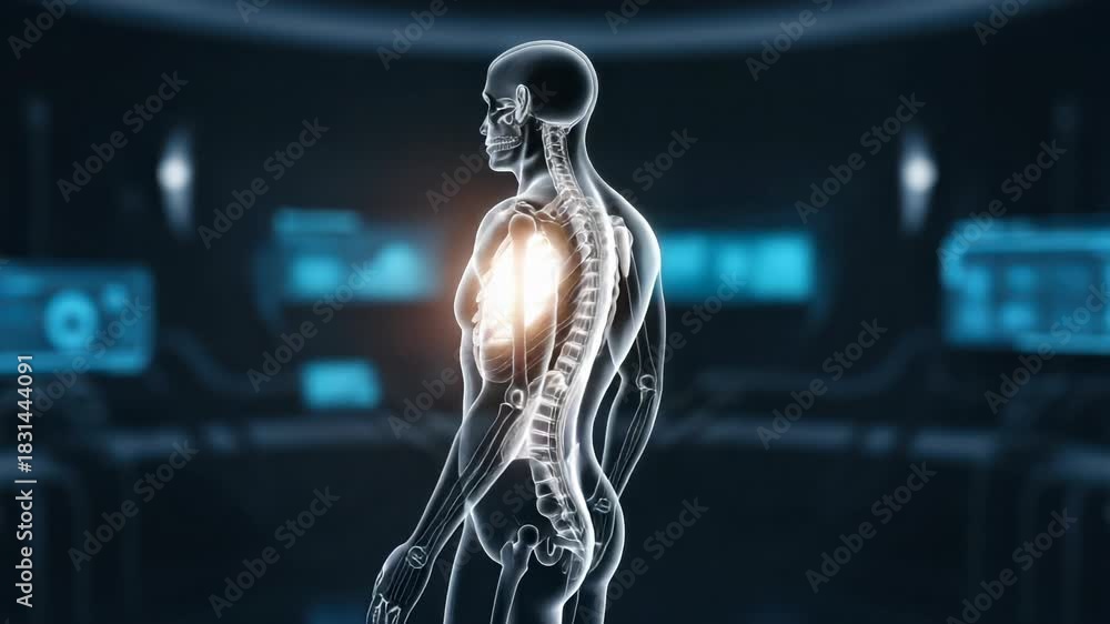 3D Medical Animation of Human Anatomy: Detailed Skeletal System and ...
