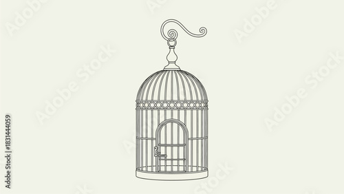 vintage bird cage