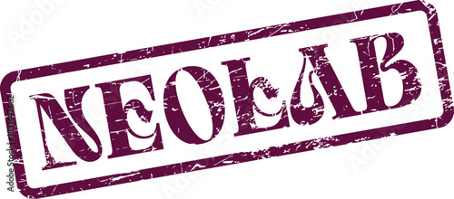 Official NEOLAB corporate branding stamp featuring an authentic grunge texture for business documents
