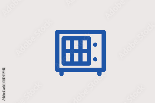 furnace illustration in line style design. Vector illustration.	