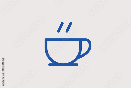 coffee illustration in line style design. Vector illustration.	