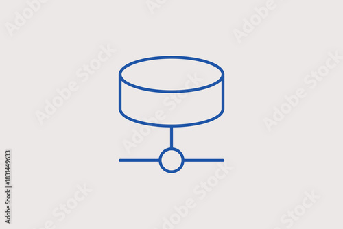 database connection  illustration in line style design. Vector illustration.	