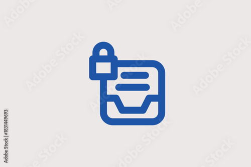 safe folder  illustration in line style design. Vector illustration.	